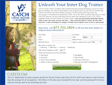 Tablet Screenshot of catchdogtraining.com